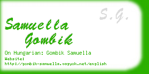 samuella gombik business card